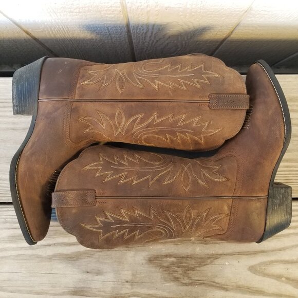 Ariat Heritage Womens Tan Leather Cowboy Western Boots 9 B 10001021 - Picture 6 of 13